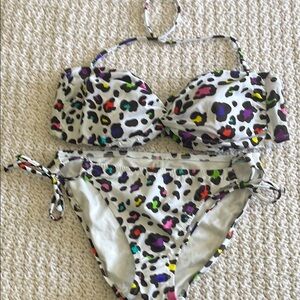 Victoria's Secret Purple and Green Bikini Swimwear